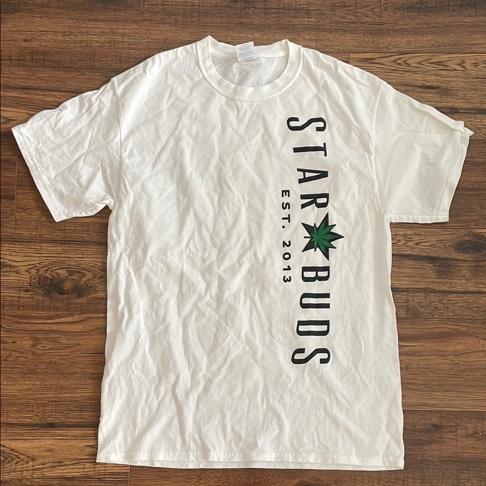 Star Buds White Graphic T-Shirt